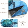 thumbnail image 5 of Rectangle Rug 2x3ft Area Rug, Retro Ocean Sea Turtle Starfish on Blue Area Rugs for Living Room Bedroom, Underwater World Floor Mat Non-Slip Non-Shedding Carpet Indoor Accent Rugs, 5 of 9