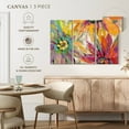 thumbnail image 4 of Elephant Stock Abstracted Petals I Wall Art - Horizontal Multi Panel Canvas - Living Room Wall Decor - Floral And Botanical Multi Panel - Orange And Pink Decor By Silvia Vassileva - 33" x 20", 4 of 4