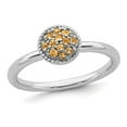 thumbnail image 1 of 1/5 Carat (ctw) Natural Citrine Cluster Ring in Sterling Silver, 1 of 5