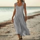 thumbnail image 1 of TaTaai Women's Strappy Cutout Long Dress, Cropped Waist Sleeveless Design, Flowing Solid Color Summer Maxi for Parties Gift, 1 of 8