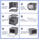 thumbnail image 3 of Caja de Arena Plegable Portátil LAB.G para Gatos con Puerta y Tapa Gris, 3 of 5
