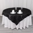 thumbnail image 2 of BalsaCircle 72x72 in Black Metallic Foil Tinsel Polyester Square Table Overlay Party Events Decorations Supplies, 2 of 8