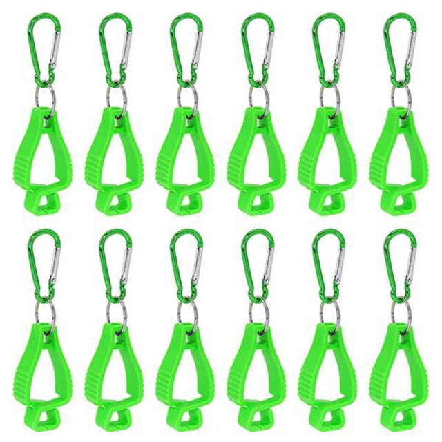 Clips para Guantes para Portaguantes de Trabajo Clip para CinturóN de Guantes con Mosquetones de Metal para Trabajadores de la ConstruccióN (Verde)