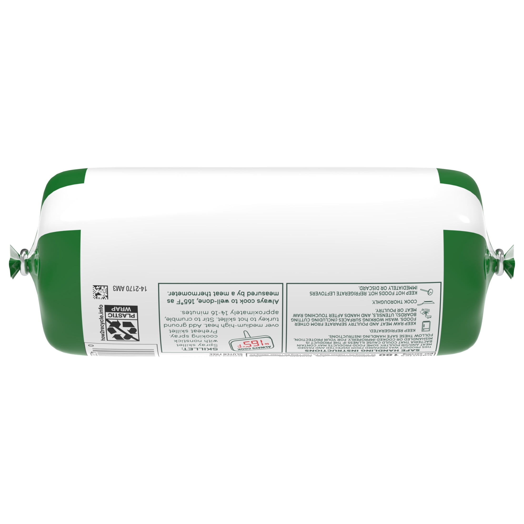 JENNIE-O Ground Turkey All Natural, 90/10%, Roll, 1 Pound, 18 Grams of Protein per Serving