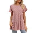 thumbnail image 2 of SMihono Hauts d'Été Décontractés pour Femmes, T-shirt Oversize à Manches Courtes et Col Rond pour Femmes 2023, 2 of 6
