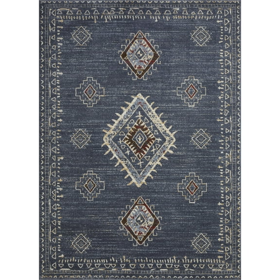 Loomaknoti Alsbrooke Temarnie 9' x 12' Blue Oriental Indoor Area Rug