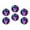 C2427, variant on Glass Refrigerator Magnet 6Pcs Magnetic Fridge Sticker,Decor for Kitchen,Whiteboard,Cabinet,Pop Art Influenced Wolf With Bright Colors