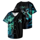 thumbnail image 4 of Camiseta de béisbol personalizada Excision Jersey azul/verde Galaxy, camiseta de béisbol Harajuku con botones finos, camiseta de béisbol para EDM, 4 of 4