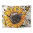 thumbnail image 5 of Orinice Sunflower Butterflies Flowers Tapestry Wall Hanging Unique Style Graphic Tapestries Home Wall Decor Art for Living Room Bedroom Apartment Farmhouse Dorm 60x50inch, 5 of 6