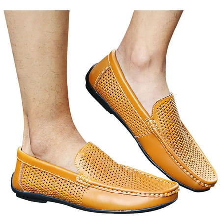 

Mackneog Men s Summer Breathable Hole Shoes Hollow Men s Cool Shoes Gift on Clearance