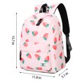 thumbnail image 4 of Mygreen Kids Backpack for Girls, Waterproof Teens Bookbag Cute School Backpacks, Strawberry Pattern Pink, 4 of 10