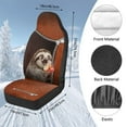 thumbnail image 7 of Uorisanigo Car Seat Covers Front Seats Only, Auto Accessories Decoration, 2pcs Kawaii Sloth Print Car Seat Covers for SUV, Seats Interior Cover for Trucks, Easy to Install, 7 of 7
