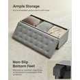 thumbnail image 5 of SONGMICS 43.3" Storage Ottoman Bench Ottoman with Storage Hold up to 660lbs Bedroom Bench for Entryway Living Room Light Gray, 5 of 8