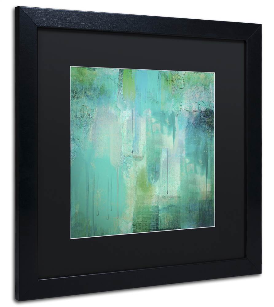 Color Bakery 'Aqua Circumstance' Black Matted Framed Art