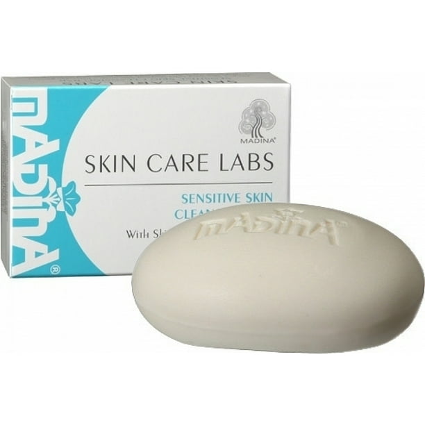 Madina Skin Care Labs Sensitive Skin HypoAllergenic Bar Soap [Pack of 2 White 3.5 oz