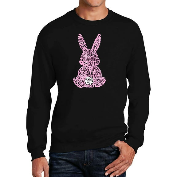 Men's Word Art Crewneck Sweatshirt - Easter Bunny