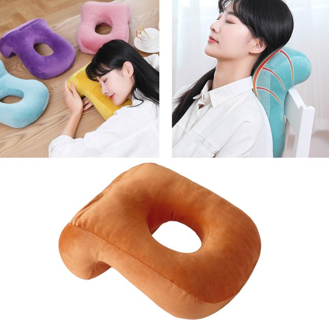 Almohada para siesta de escritorio, cómodo reposacabezas para dormir , oficina, coche, viaje en tren, Colcomx Almohada de escritorio