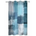 thumbnail image 2 of nqOlkjepod Outdoor Curtains for Patio Waterproof, Turquoise Grey Outdoor Privacy Panels Grommet, Modern Oil Painting Abstract Art Blackout Outside Curtains for Porch/Cabana/Pergola 54"x108", 1 Panel, 2 of 8