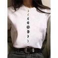 thumbnail image 1 of Maycaur, nueva y divertida camiseta con estampado de luna, camisas blancas y negras para mujer, camiseta de manga corta con cuello redondo a la moda, camisetas de verano, camiseta informal Tan Jianjun unisex, 1 of 2