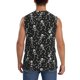 thumbnail image 4 of Fotbe Retro Skeleton Dancing On Halloween Party Men's Camiseta sin Mangas Estampada para Hombres, Playera Casual para Gimnasio, Entrenamiento, Playa-Medium, 4 of 7