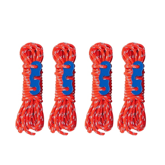 4pack Reflective Outdoor Rope Climbing Security Tent Rope Outdoor Guylines Rope