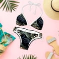 thumbnail image 6 of Crow Detachable Sponge Adjustable Strap Bikini Set Swimsuit 2-Pack - Beach Pool Swimwear, 6 of 6