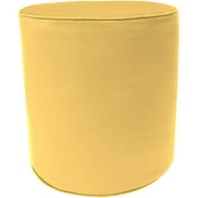 Jordan Manufacturing Round Outdoor Patio Pouf Ottoman, Canary Yellow
