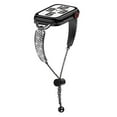 thumbnail image 2 of Dwitch Stylish Elegant Rhinestone Bracelet Watch Band for Apple Watch Series 10 9 8 7 6 5 4 SE 3 2 1, Fashion Adjustable Chain Strap with Sparkling Crystal Inlay,Slim Metal Watch Strap Design,Black, 2 of 5