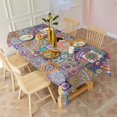 thumbnail image 6 of Boho Bohemia Flower Rectangle Tablecloth 60"x120",Waterproof Polyester Rectangle Table Cloth, Wipeable Spillproof Polyester Tablecloth for Dining, Camping, Indoor and Outdoor, 6 of 6