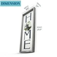 thumbnail image 2 of Farmhouse HOME Sign with Felt Flower, Home Plaque Wall Hanging Sign 21.7x8.6, Rustic Grey, 2 of 5