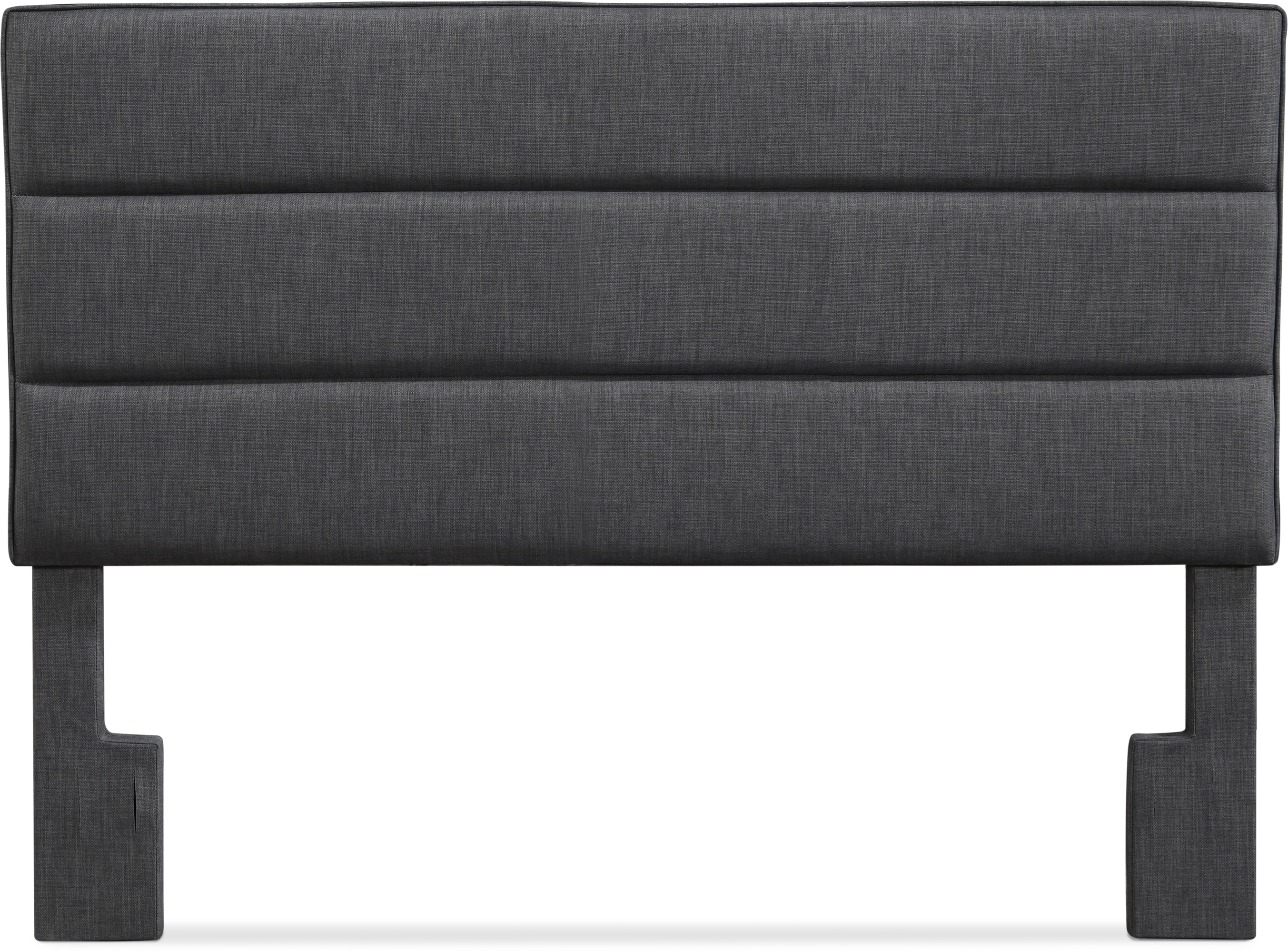 Serta Palisades Tufted Upholstered Queen Size Adjustable Headboard, Charcoal Gray