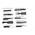 thumbnail image 2 of Peines Barbero Estilista Profesional 10 Piezas Karam, 2 of 4