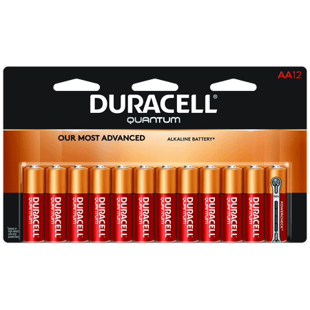 Duracell Quantum Alkaline, AA Batteries with PowerCheck, 12 Pack