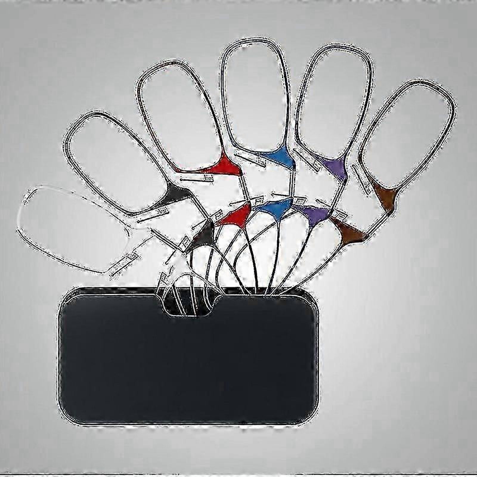 (Black--200)Legless Clamp Nose Reading Glasses With Ultra-thin Glasses Casel