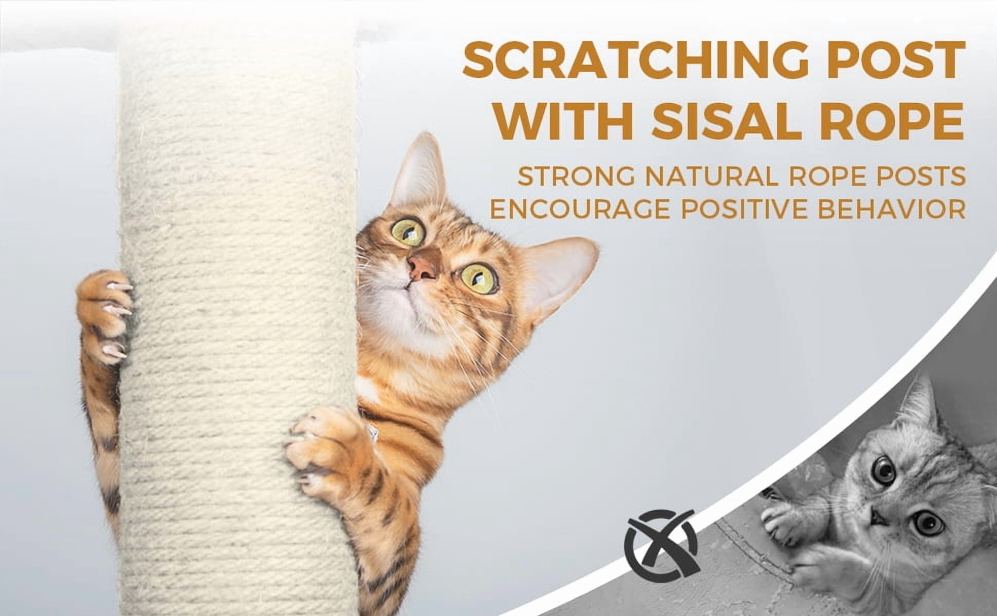 “84.6-Inch Tall Dark Gray Cat Tree Tower – Wide Stable Base, 3 Hiding Condos, 11 Sisal Scratching Posts & Ladders, 2 Hammocks + Top Perch | Interactive Cat Furniture for Large Cats”