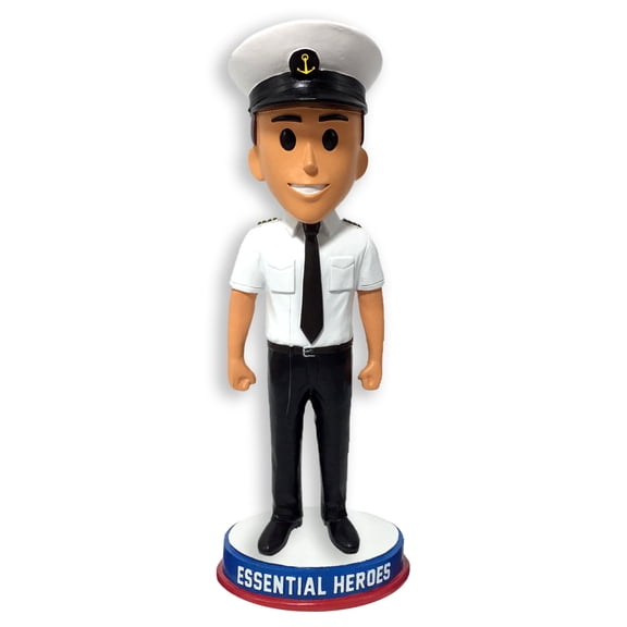 Ship Captain Boat Captain Essential Heroes Bobblehead Male Light Skin Tone