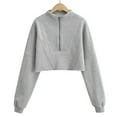 thumbnail image 2 of Vedolay Women's Hoodies Loose Long-Sleeved Sweater Blouse Gray,L, 2 of 3