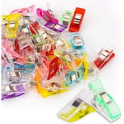 Torubia 40 Pack-1.26inch Plastic Sewing Clips Multi-Color for Sewing Craft Clamps,Crafting,Crochet and Knitting,All Purpose Clips for Quilting Binding Clips,Fabric Clips,Paper Clips,Blinder Clips