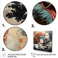 thumbnail image 3 of Designart "Japanese Dragon and Wave Off Kanagawa III" Abstract Wall Art - Modern Blue Dragons Living Room Canvas Art, 3 of 6