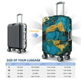 thumbnail image 3 of Salouo Watercolor Blue Marbled Pattern Travel Dust-proof Suitcase Cover, Softside Suitcase Protector Luggage Cover Protector for 18-32inch ,Not Included Suitcase, 3 of 8