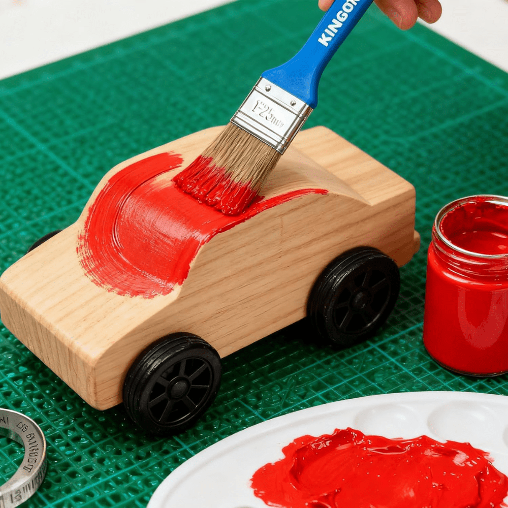10-Piece Paint Brush Set, 0.5" 1" 1.5" 2" 2.5" Mixed Sizes, Blue Plastic Handle, for Walls, Trim & Furniture