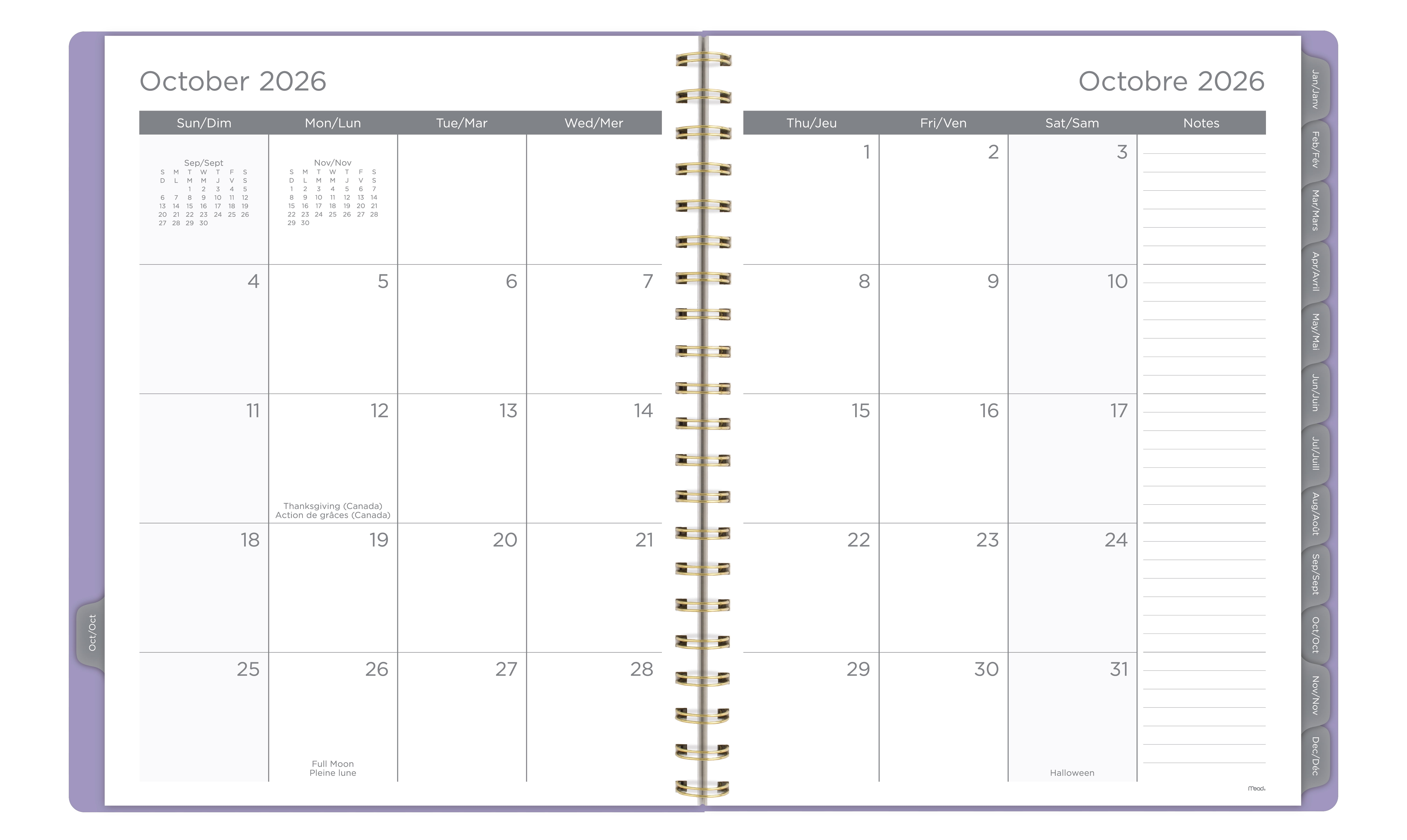 Mead® Hydrangea LG W/M Planner, 2027