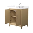 thumbnail image 2 of Janna 30" White Oak Single Vanity & White Quartz Top (3-Hole) & Nickel Trim, 2 of 5