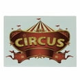 thumbnail image 1 of Circus Cutting Board, Circus Sign Baroque Style Big Top Enjoyment Theme Marquee Nightlife Retro, Decorative Tempered Glass Cutting and Serving Board, Small Size, Yellow White Red, by Ambesonne, 1 of 1
