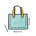 thumbnail image 3 of Hovmgk Anime Style Tote Handbag, Large Capacity Cosmetic Bag, Portable Travel Organizer for Toiletries, Daily Necessities Storage, Gray/Yellow/Blue, Stylish & Practical Storage, 3 of 6