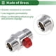 thumbnail image 3 of Accesorios de tubería de latón Unique Bargains 1/2" Masculino válvula recta de rosca externa doble (roja) 1.57" 1 Pc, 3 of 7