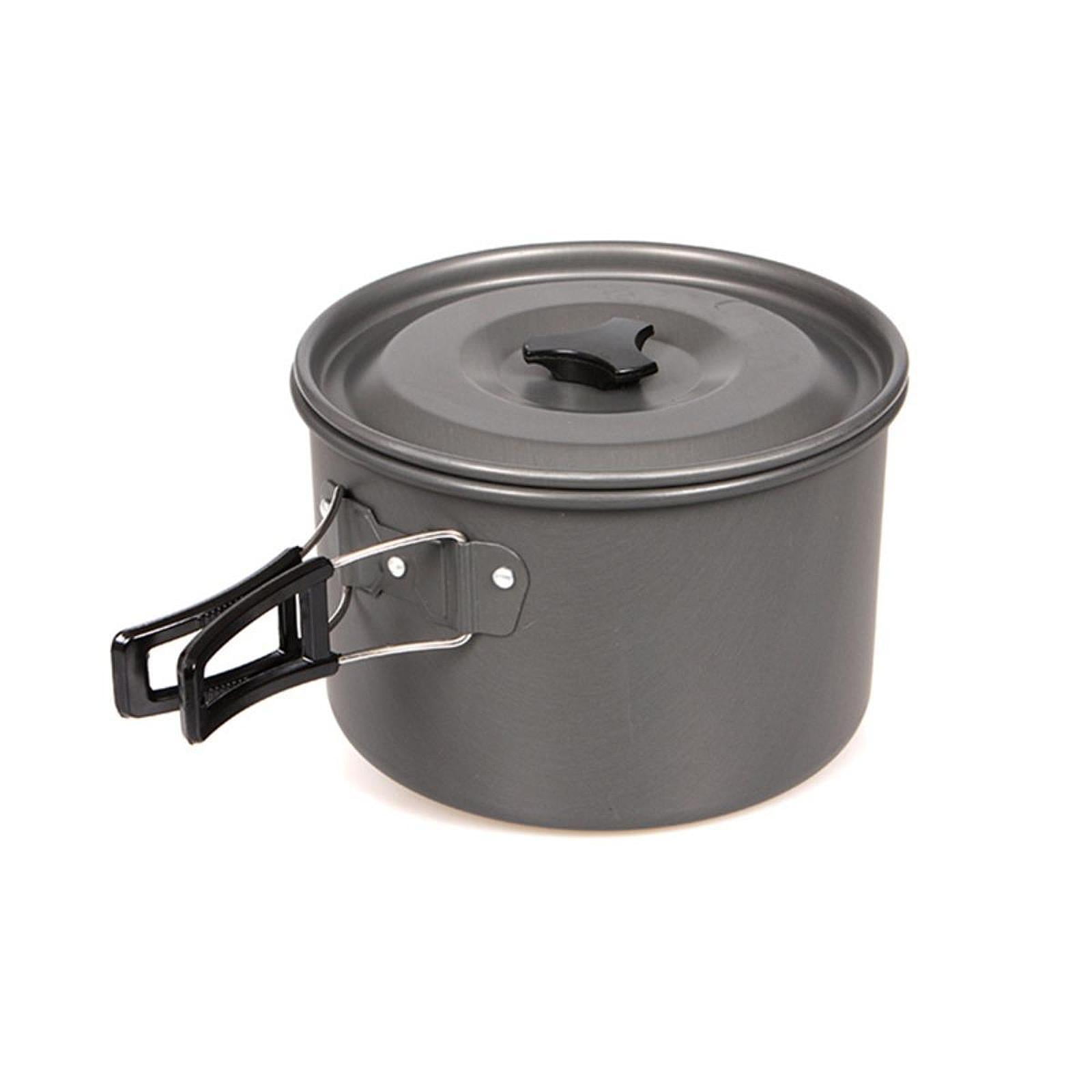 MAGIDEAL Camping Pot Solo Cooking Gear High Capacity Household Outdoor Camping Cookware Large Single Pot for Picnic Outdoor Survival