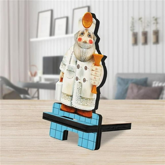 Designocracy 892100C 6 x 3 x 3 in. My Favorite Doctor Cell Phone Stand Christmas Decor with Wood Mobile Holder Organizer