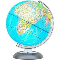 Illuminated Globe with Stand | LED Night Light | Educational World Globe for Kids | 8” Globe for Home, Desk, Classroom