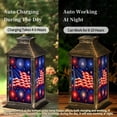 thumbnail image 5 of Solar Lantern Flag Fireworks Stars Red White Blue Colors Garden Hanging Lantern Waterproof Solar Powered Lighting Outdoor Lamp for Deck Yard Camping Patio Decor, 5 of 7